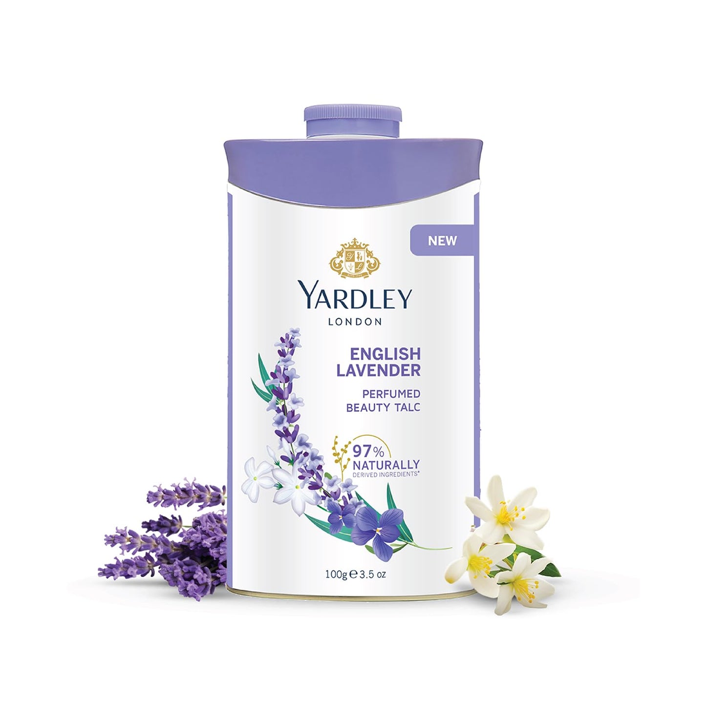 Yardley London English Lavender Perfumed Deodorizing Talc Talcum Powder 100gm, 3.5 Ounce