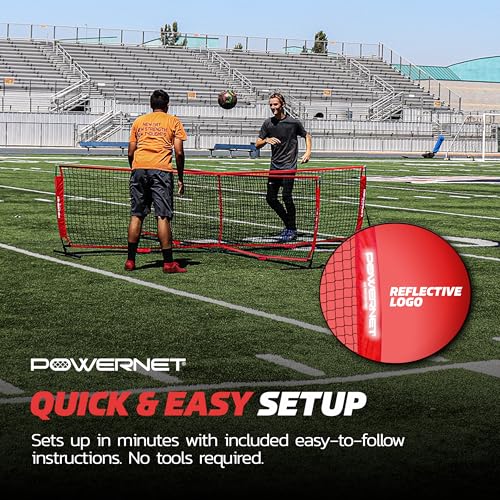 PowerNet 4 Way Soccer Net, Portable Indoor & Outdoor Soccer Training, Game and Training Equipment for Adults and Kids, Ide...