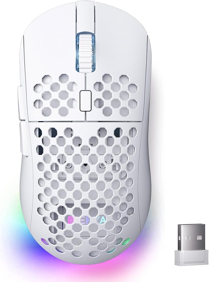 DIERYA M1 Wireless Gaming Mouse, 24000DPI, 180Hrs Battery, 16.8M RGB, 6 Programmable Buttons, Lightweight, Tri-Mode (2.4G/...