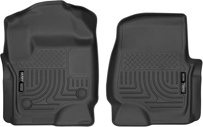 Husky Liners Weatherbeater Floor Mats | Fits 2017-2026 Ford F-250/F-350/F-450 SUPERCREW & SUPERCAB ONLY with Factory Carpe...