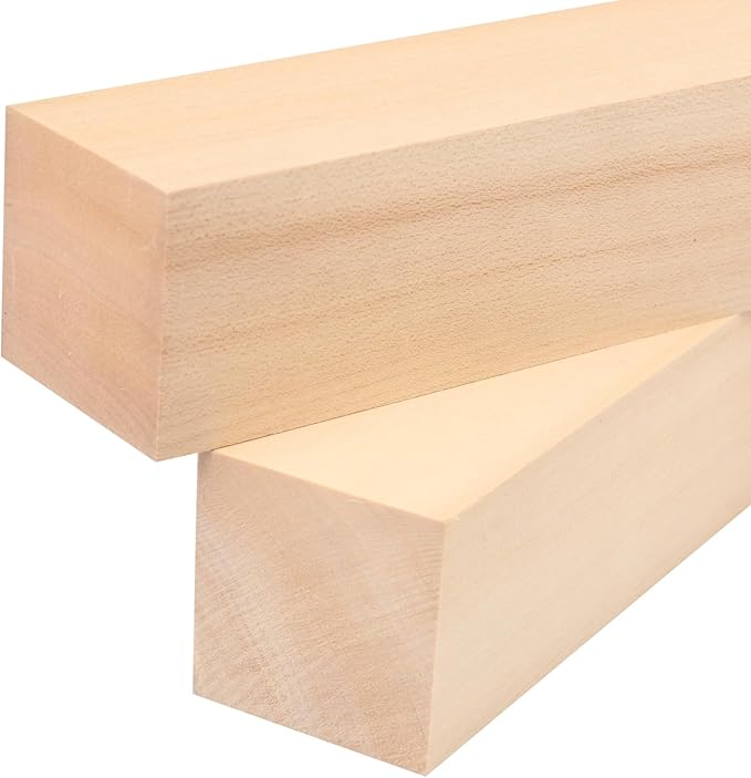 10 Pack Basswood Carving Blocks, 8x2x2 Inches Basswood Blocks for Beginner to Advanced Carvers, Ideal for DIY Projects and Gifts, Soft and Smooth, Easy Whittling and Carving,by GNIEMCKIN