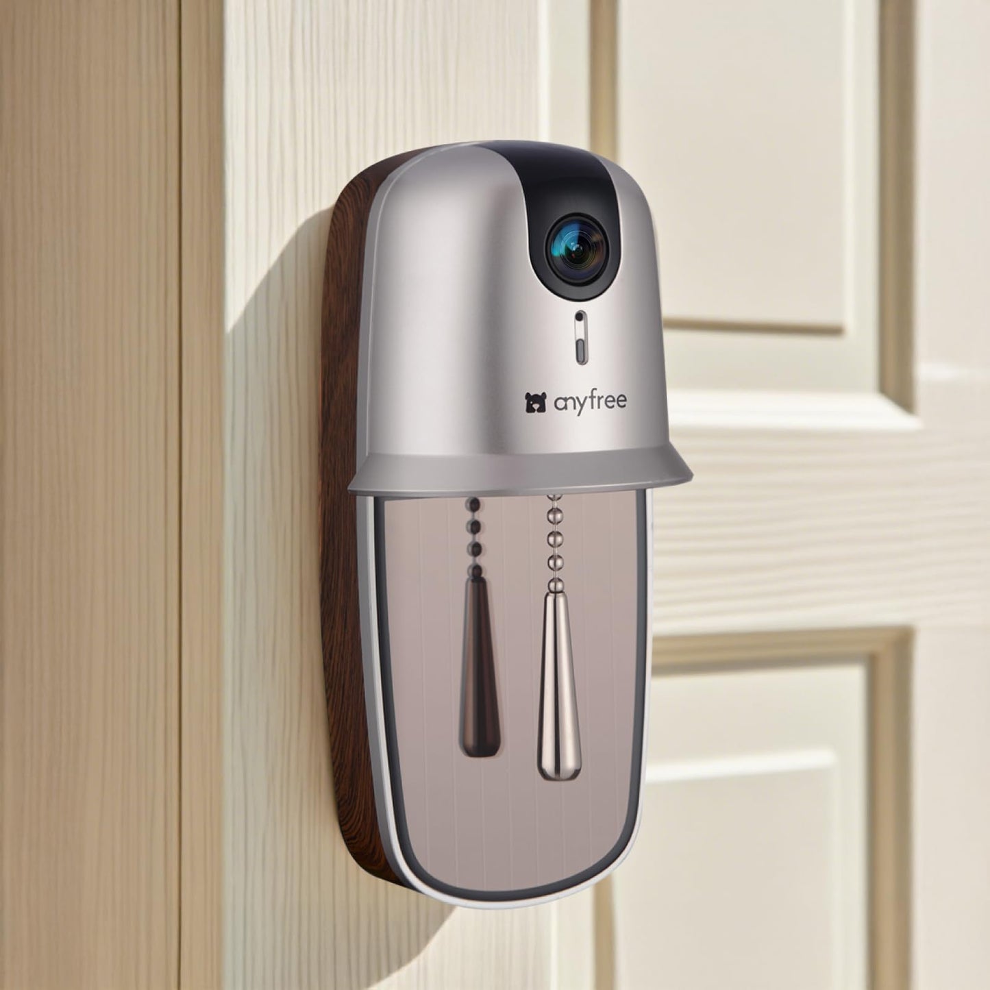 anyfree 2025 Newly Video Doorbell Camera Wireless with Solar Assist Battery, AI Motion Detection, 3280ft Wireless Long Range Sig