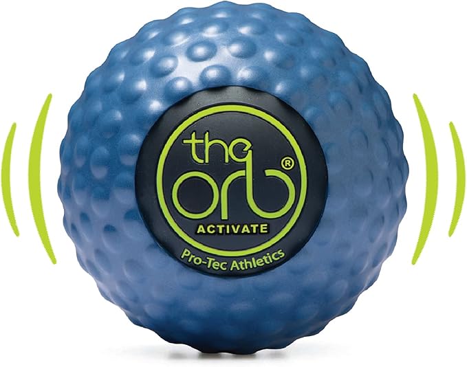 Pro-Tec Athletics Orb Activate Vibrating Massage Ball 4.5”, Blue, Deep Tissue, Muscle Relief, Hamstring, Quadriceps, Calf,...