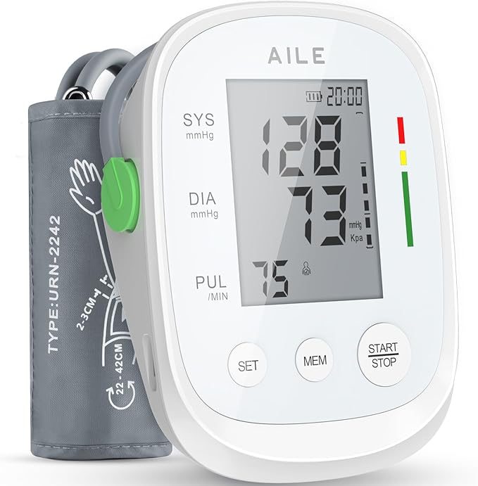 AILE Blood Pressure Monitor, Blood Pressure Machine Upper Arm Large Cuff(8.7"-16.5"), High Automatic Blood Pressure Monito...