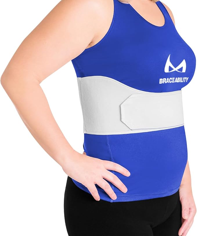 BraceAbility Rib Injury Binder Belt - Universal Brace for Women, Broken, Fractured, or Cracked Ribs, Cage Compression Wrap...