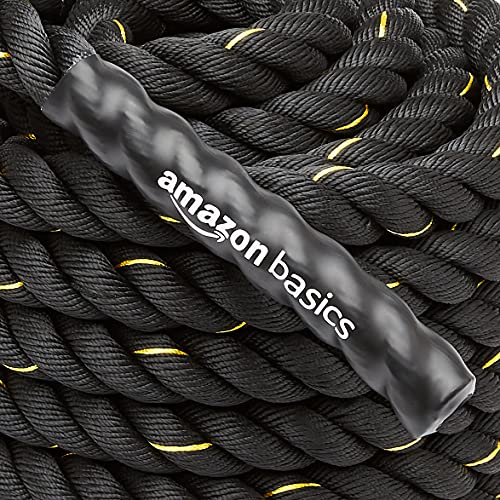 Amazon Basics Battle Rope for Home Gym Workout, Exercise Training Equipment