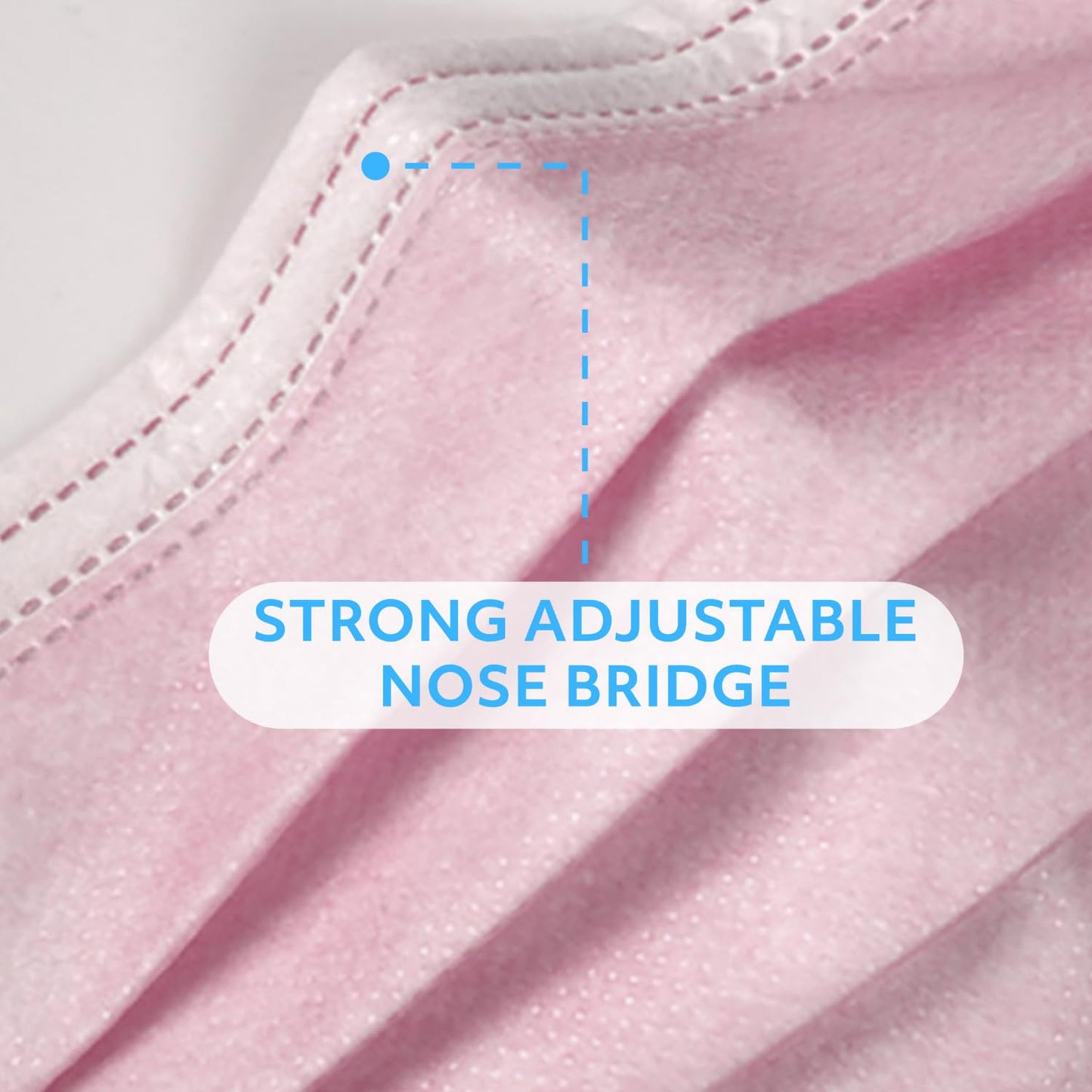 MAGICARE Pink Face Mask, Disposable - 3 Ply, Premium Pink Mask for Adults - Soft, Breathable, Comfortable - Disposable Face Masks for Women & Men (50/Box)