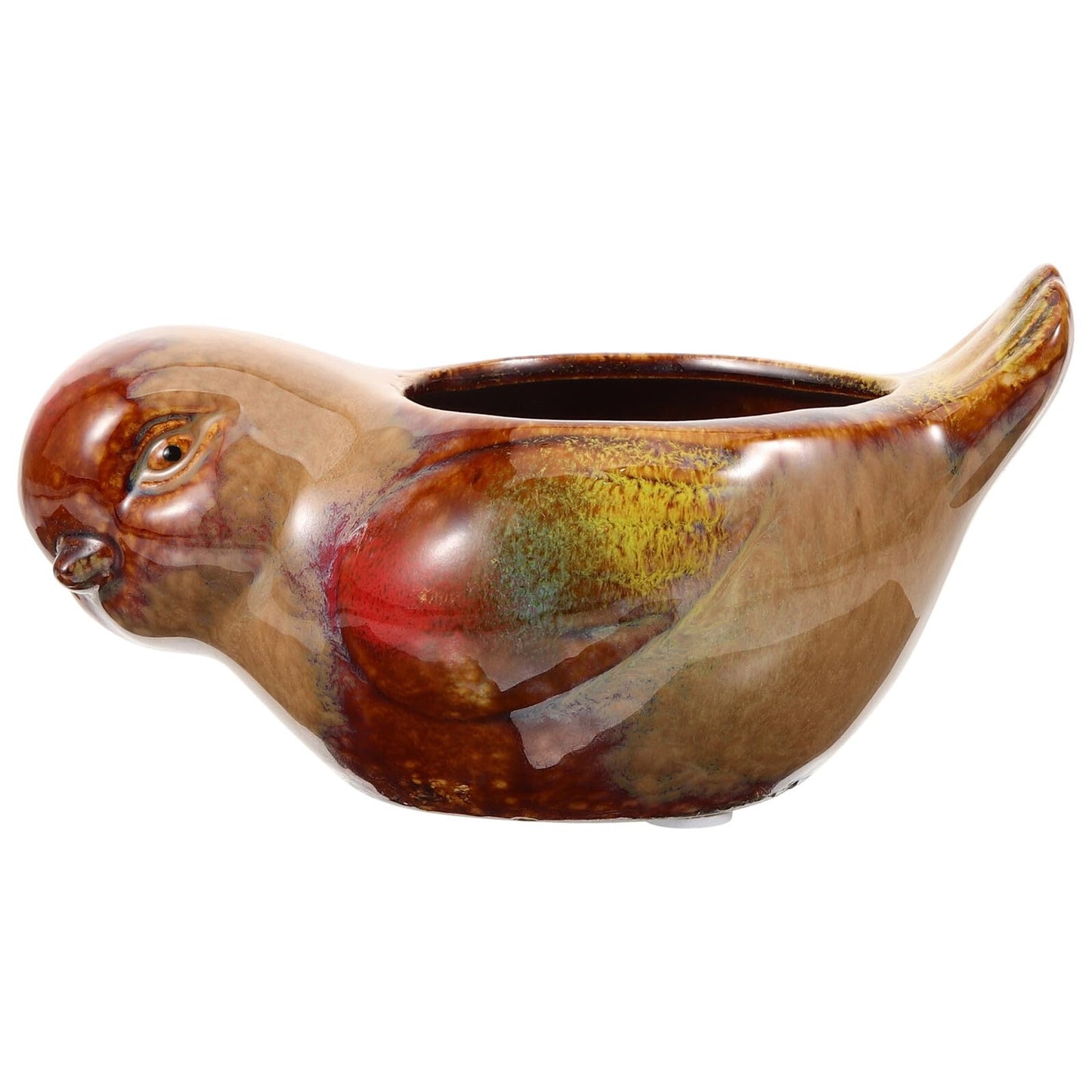 MAGICLULU Ceramic Bird Planter Pot for Small Succulents Balcony Outdoor Flower Pot with Glazed Finish Decorative Ceramic Planter for Garden and Home