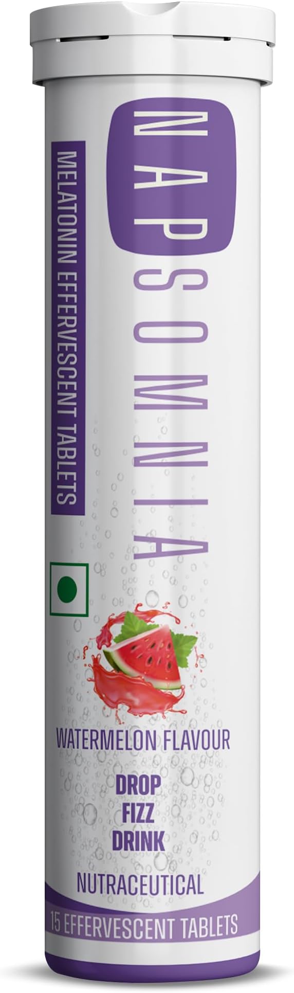 Melatonin Effervescent Tablets (Watermelon, 15 Count) – Dissolvable Melatonin Capsules w/ L-Theanine, Chamomile, & More - Sleep Aid Supplement for Adults - Vegan, Non GMO Melatonin Supplement