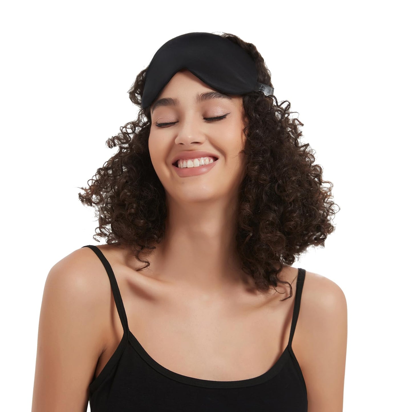 Alaska Bear Sleep Mask Silk Eye Cover with Shaped Padding for Pressure-Free Sleeping, Foam Insert, Upgrade Contour Over Conventional Flat Satin Eye Masks, Machine Washable