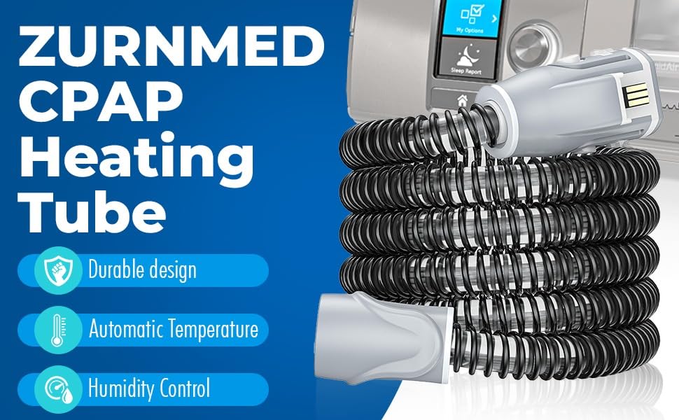 ZURNMED® Climate-Line Air Hose for AirSense 10 & AirCurve 10 (6.5 ft / 2 m) – Premium CPAP Tubing Replacement – Flexible, Leak-Free Hose for Restful Sleep (S10 Models Only)