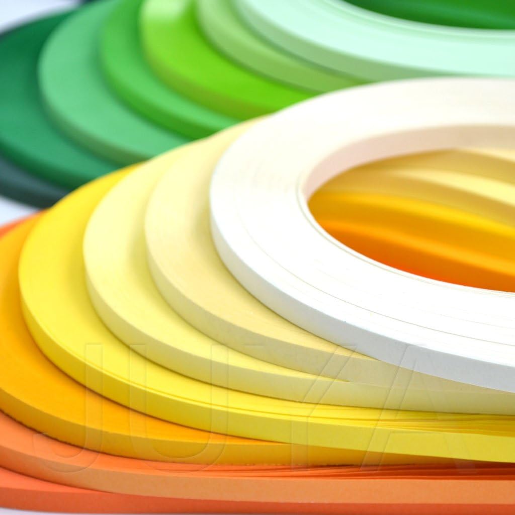 JUYA Single Color Paper Quilling Strips Set 42 Colors 100 Strips per Pack 2/3/5/7/10 mm Width Available 42 colors, width 7 mm (0.28 in)