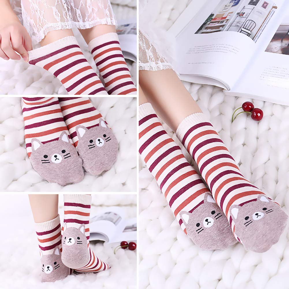 Womens Funny Socks Cozy Cute Printed Patterned Fun Sock Novelty Cat Dog Socks for Women, Cute