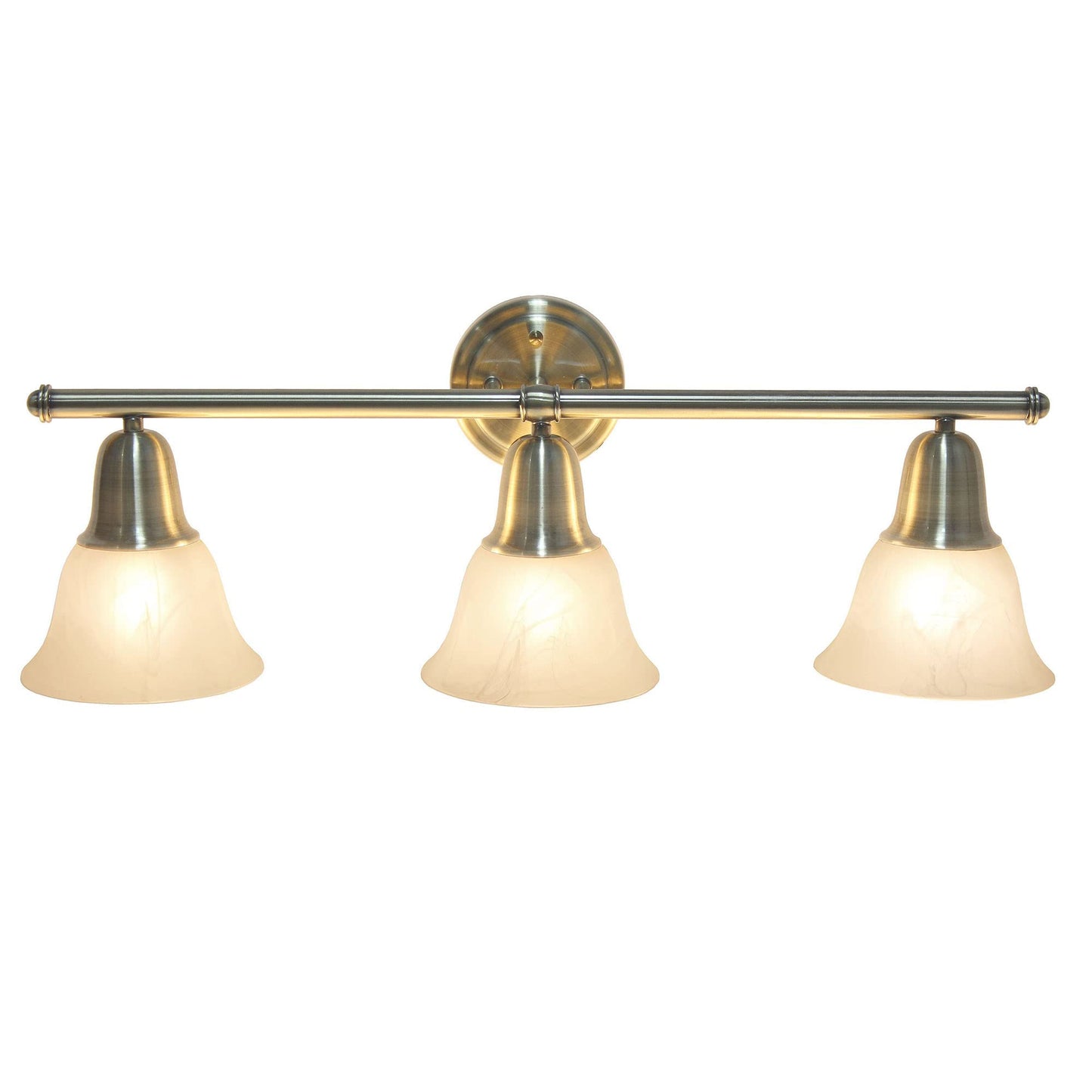 Lalia Home Vanity Light Fixture, 3-Light, Antique Brass, Iron, 26.5inL x 7.75inW x 9.7inH, Model 1270-LHV-
