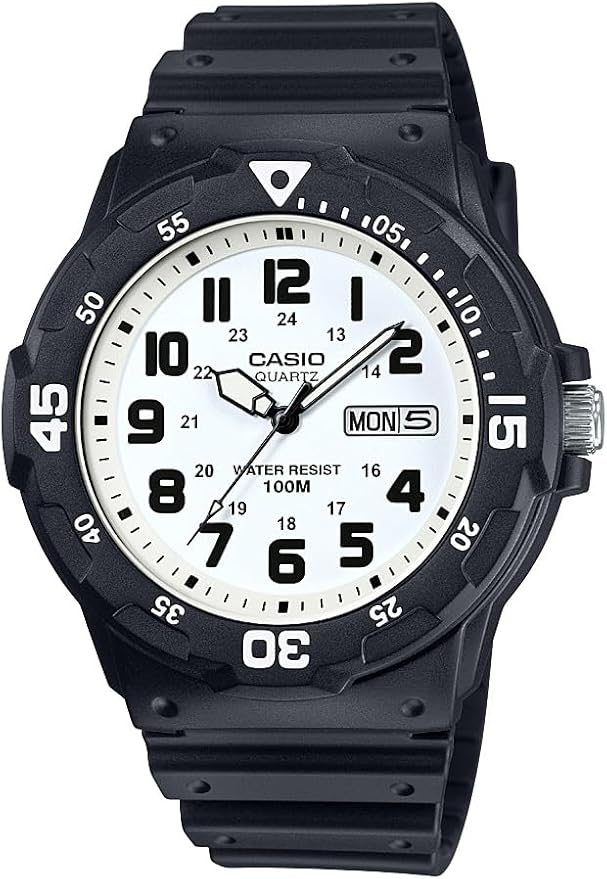 Casio MRW200H Series | Unisex Analog Watch | 100M WR | Stainless Steel Case | Resin Band | 2 Hand Analog (HR, Min, SEC) | ...