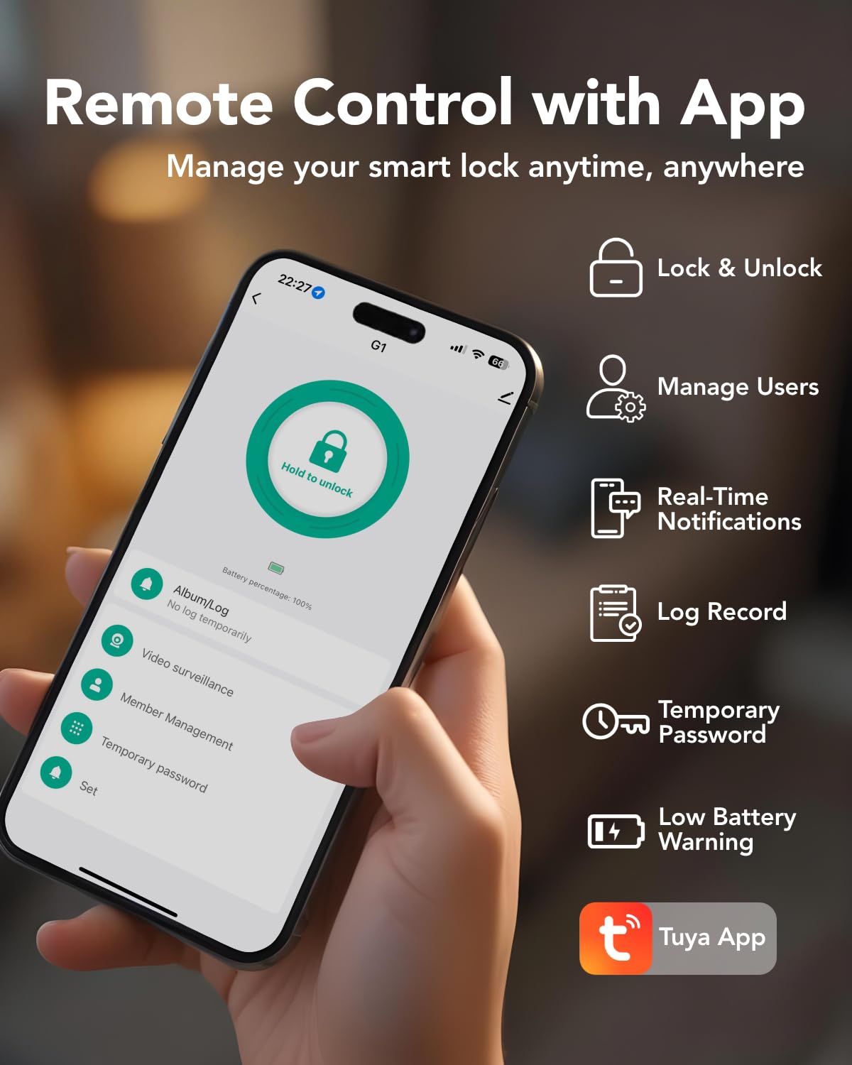 Devo G1 Video Smart Lock with Camera&Doorbell,App Remote Door Lock 6-in-1 Keyless Entry,Fingerprint ID,Auto Locks,Built-in Wi-Fi Smart Deadbolt for Front Door,Easy Install,Waterproof,BHMA Grade 3