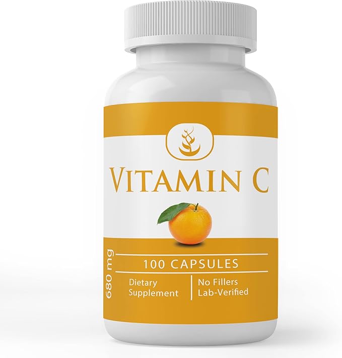 PURE ORIGINAL INGREDIENTS Vitamin C and Citric Acid Capsules Bundle, 100 Capsules Each, Always Pure, No Additives or Fillers