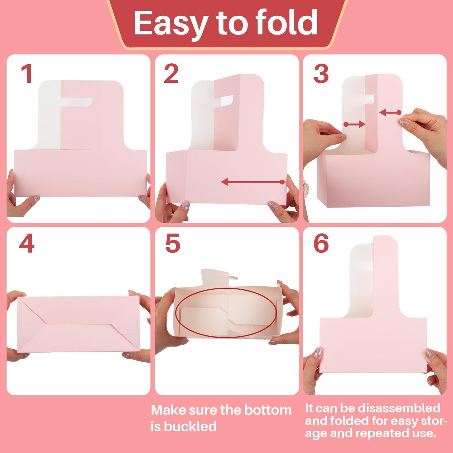 MAQIHAN 2 Cup Drink Carrier with Handle - 12Pcs Disposable Paper Cardboard Coffee Cup Holder Portable Drink Caddy Cup Carriers Foldable to go Cup Holder Food Delivery Accessories for Hot/Cold Drinks