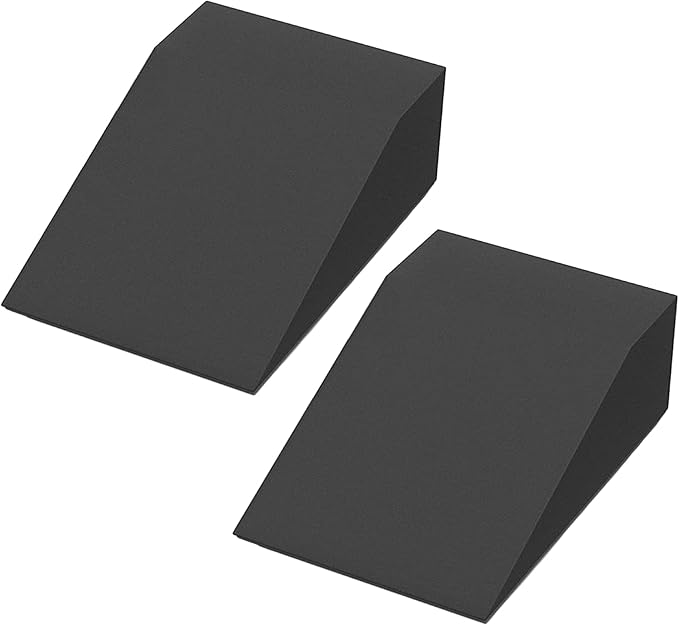 2 Pack Squat Wedge Blocks,Non Slip Professional Squat Ramp for Heel Elevated Squats Calf Raises Platform, Calf Stretcher, ...