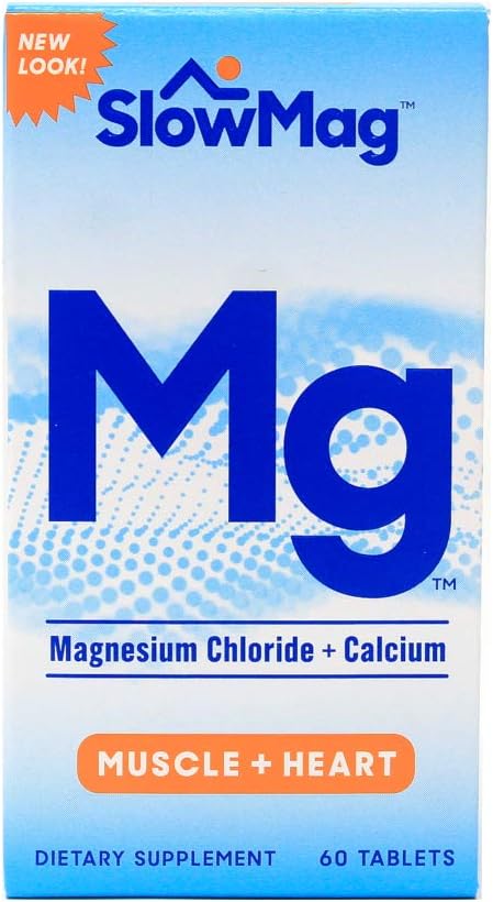 Slow Mag Magnesium Chloride and Calcium, 60 Tablets each (Value Pack of 3)
