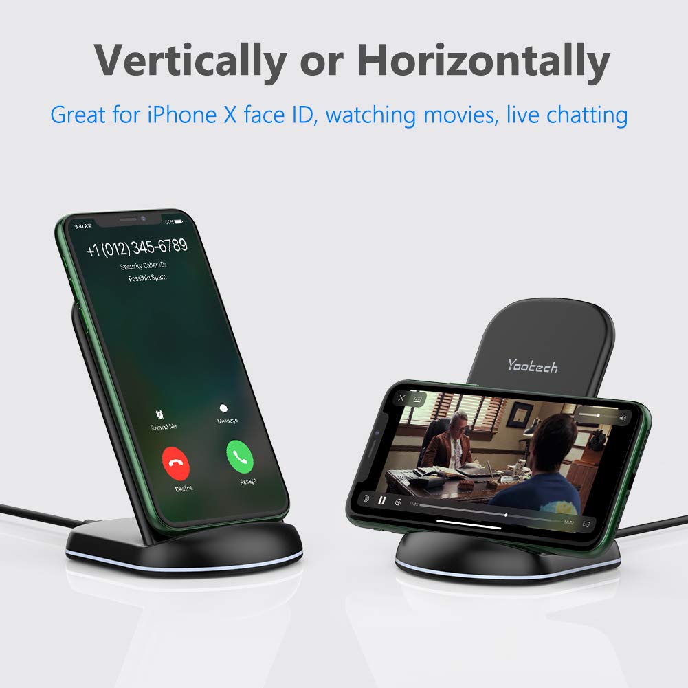 Yootech [2 Pack] Wireless Charger,10W Max Wireless Charging Stand,Compatible With Iphone 17/17 Pro/17 Pro Max/Air/16/15/14/13/Se