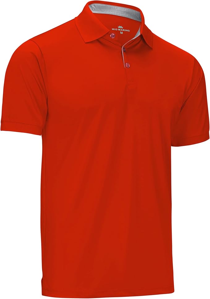 Mio Marino Golf Polo Shirts for Men - Dry Fit - Ultra-Thin Breathable Fabric