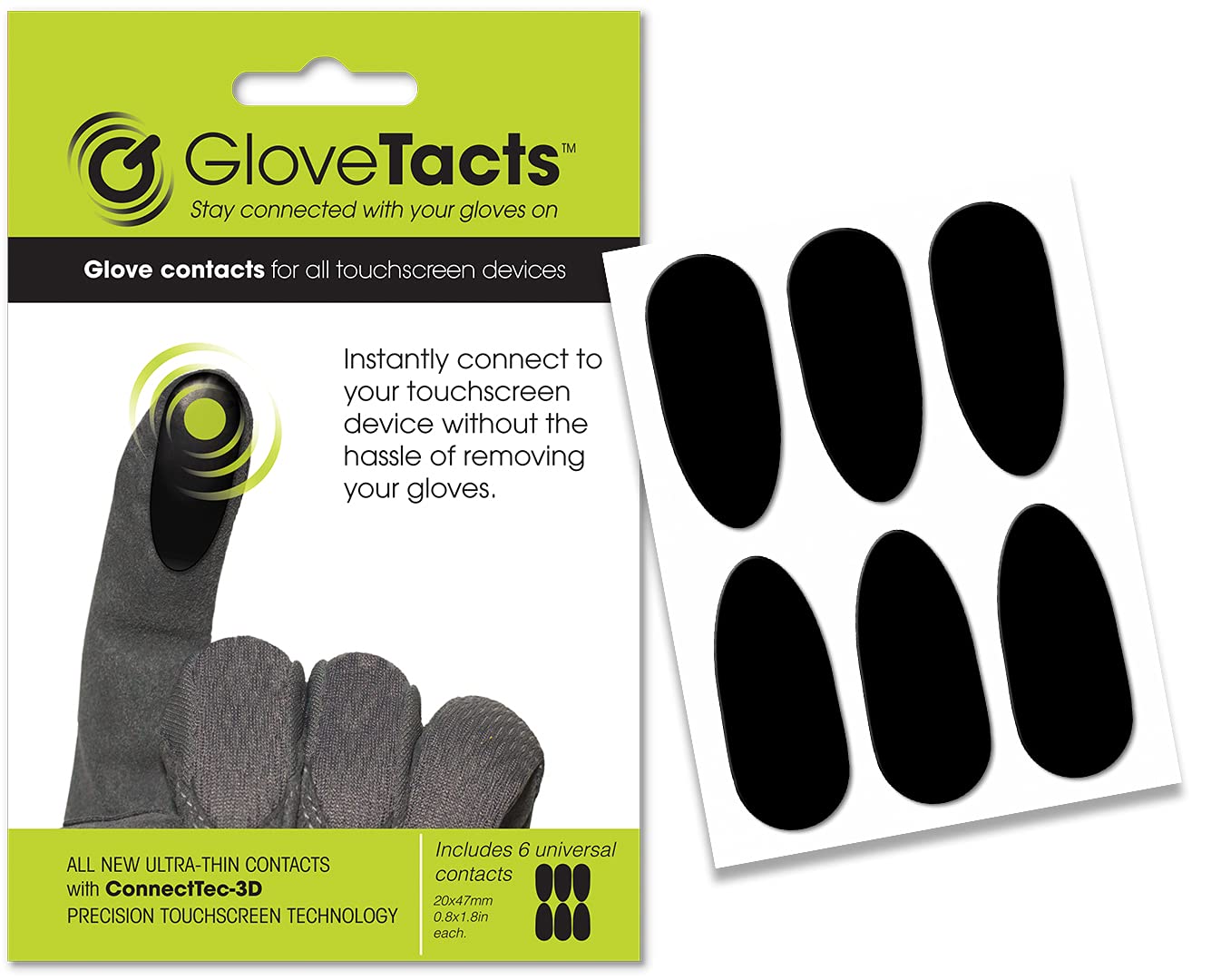 Glovetacts Ultra Thin Conductive Touch Screen Stickers For Gloves: The Easiest Way To Make Gloves Touch Compatible
