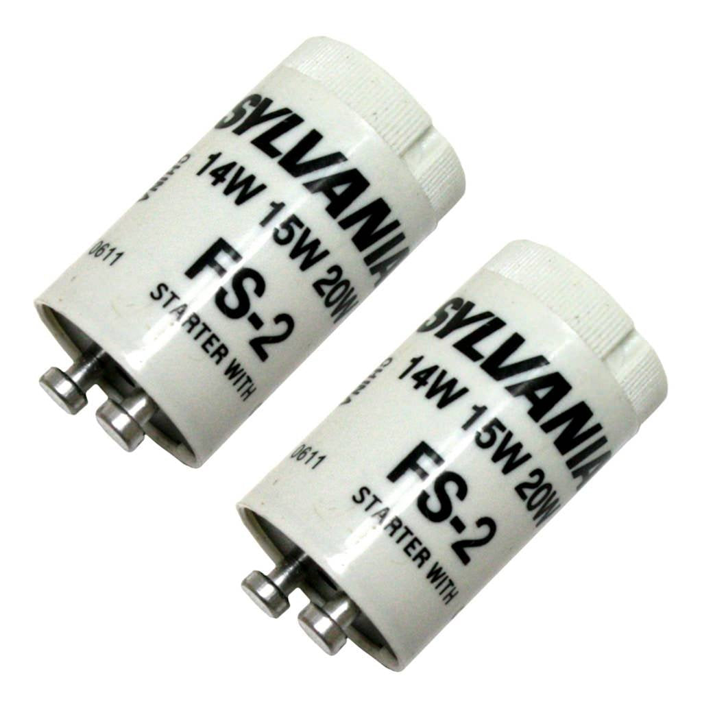 Ledvance Fluorescent Starter 150100, 2 Count Pack, Copper Material, Model Hm-00095