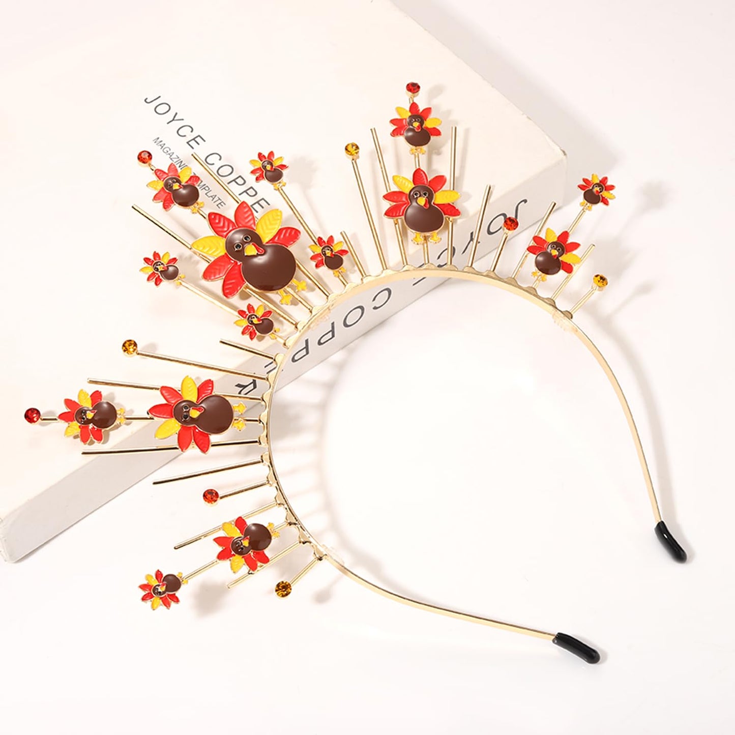 mokkia Thanksgiving Headband for Women Fall Turkey Headbands Halo Crown Thanksgiving Outfits Fall Accessories Costume Party Favo