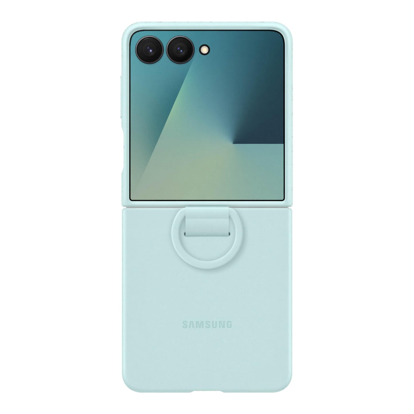 Samsung Galaxy Z Flip7 Official Ring Phone Case Silicone, Easy To Carry, Soft, Sleek, Us Version, Mint