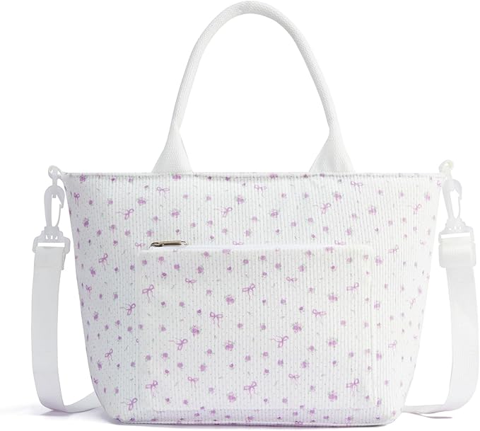 Lunch Bag for Women Adult Large Insulated Lunch Box Girl Cute Corduroy Lunch Tote Bags Reusable Leakproof Cooler Work Picnic