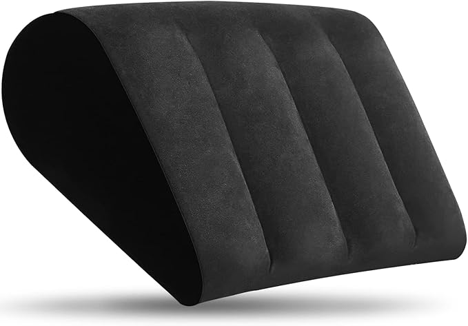 Prosixtoy Wedge Leg Elevation Pillow-Neck Pillows for Pain Relief Deep Sleep Bed Cushion Body Pillow-Knee Pillow Lumbar Support Pillow for Back Sleeper,Fast Inflating Deflation(Black)