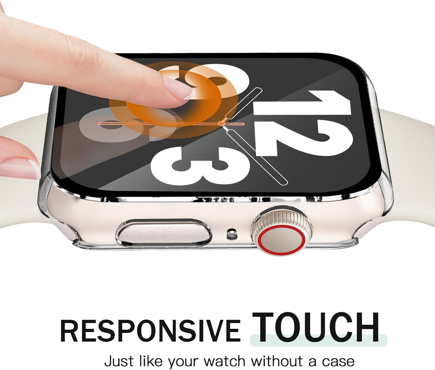 JR.DM 42mm 2 Pack Hard PC Case with HD Tempered Glass Screen Protector for Apple Watch Series 3/2/1, Slim Guard Bumper Full Coverage Protective Anti-Scratch Face Cover for iWatch, Clear+Clear