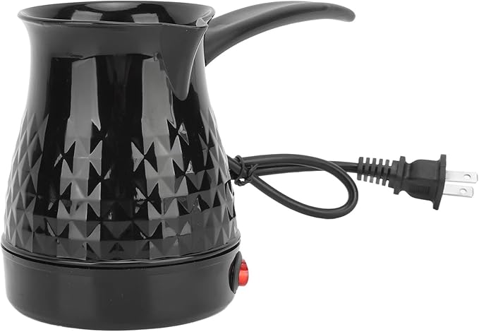Fockety Turkish Coffee Maker, 600ml Capacity ABS Stainless Steel Turkish Greek Arabic Coffee Pot with Removable Handle, Electric Coffee Maker Machine Pot Warmer Kettle for Home, Tea, Coffee
