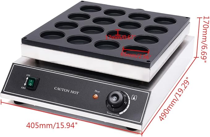 16 Holes Red Bean Cake Maker, Waffle Baker Machine Nonstick End Alarm Commercial 1700W Electric Red Bean Cake Maker Wheel Cake Baking Machine Nonstick 16 Holes