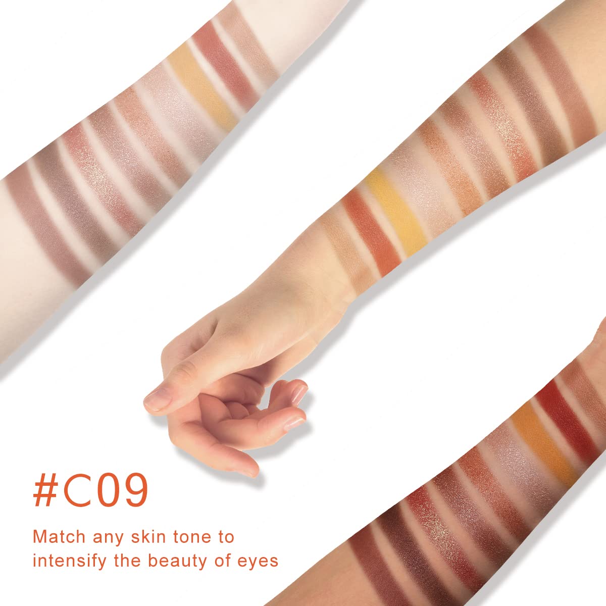 Catkin Eyeshadow Palettes 9 Blendable Shades Smooth Long Lasting Eyeshadow Matte and Glitter Eye Makeup Highly Pigmented Makeup