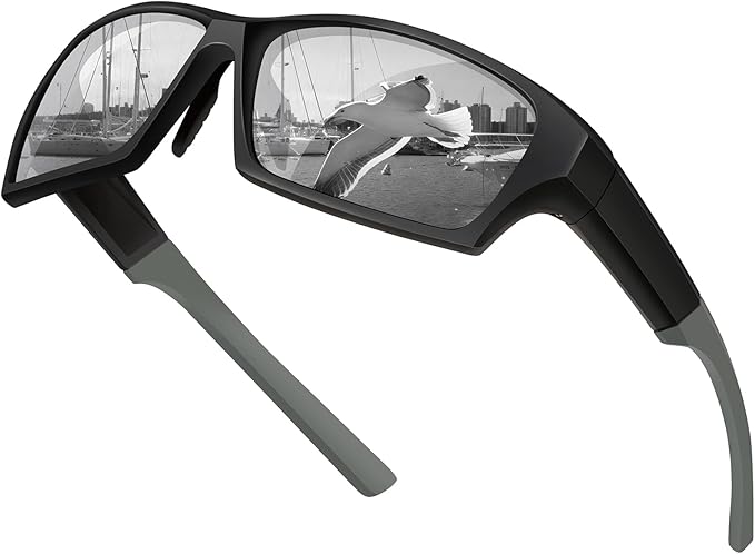 RSQQAV Polarized Sports Sunglasses for Men Women,Driving Fishing Cycling Mountain Bike Sunglasses UV400 Protection