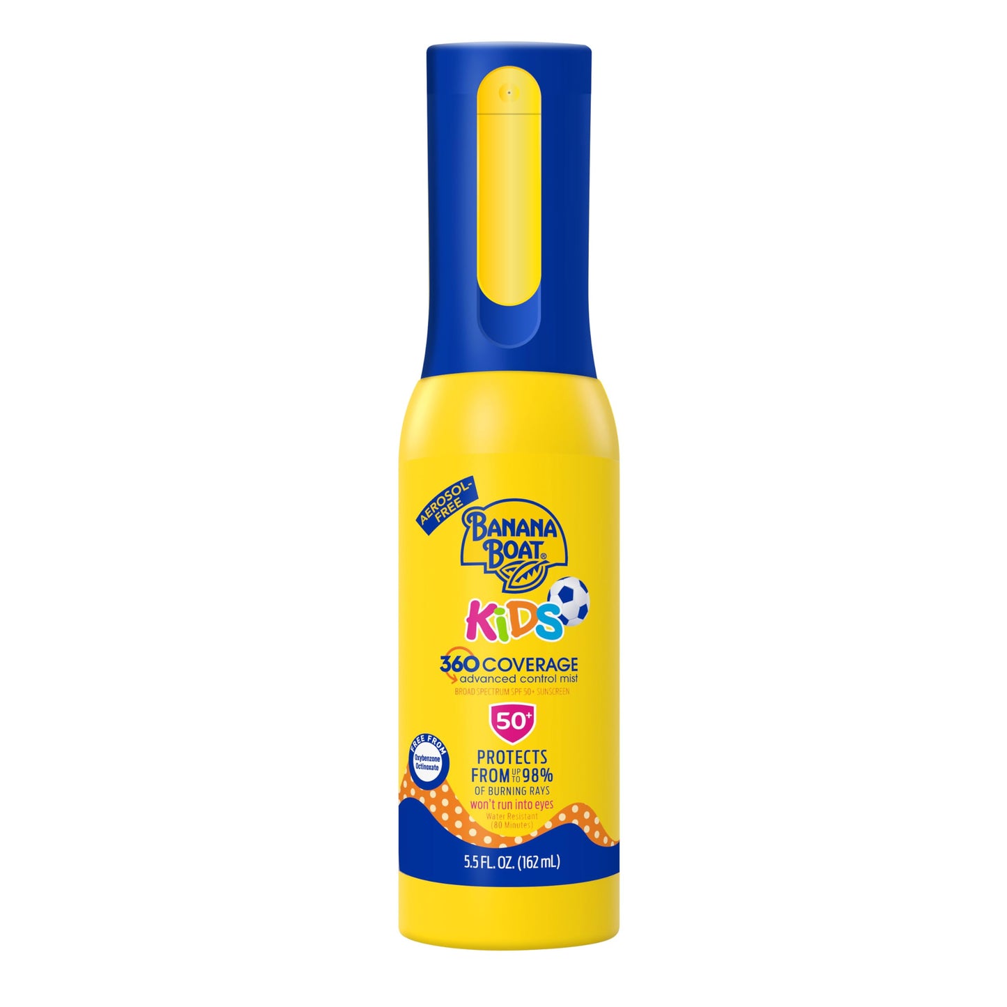 Banana Boat 360 Coverage Kids Sunscreen Mist SPF 50 | Refillable Bottle, Kids Spray Sunscreen SPF 50, Non-Aerosol Childrens Sunb