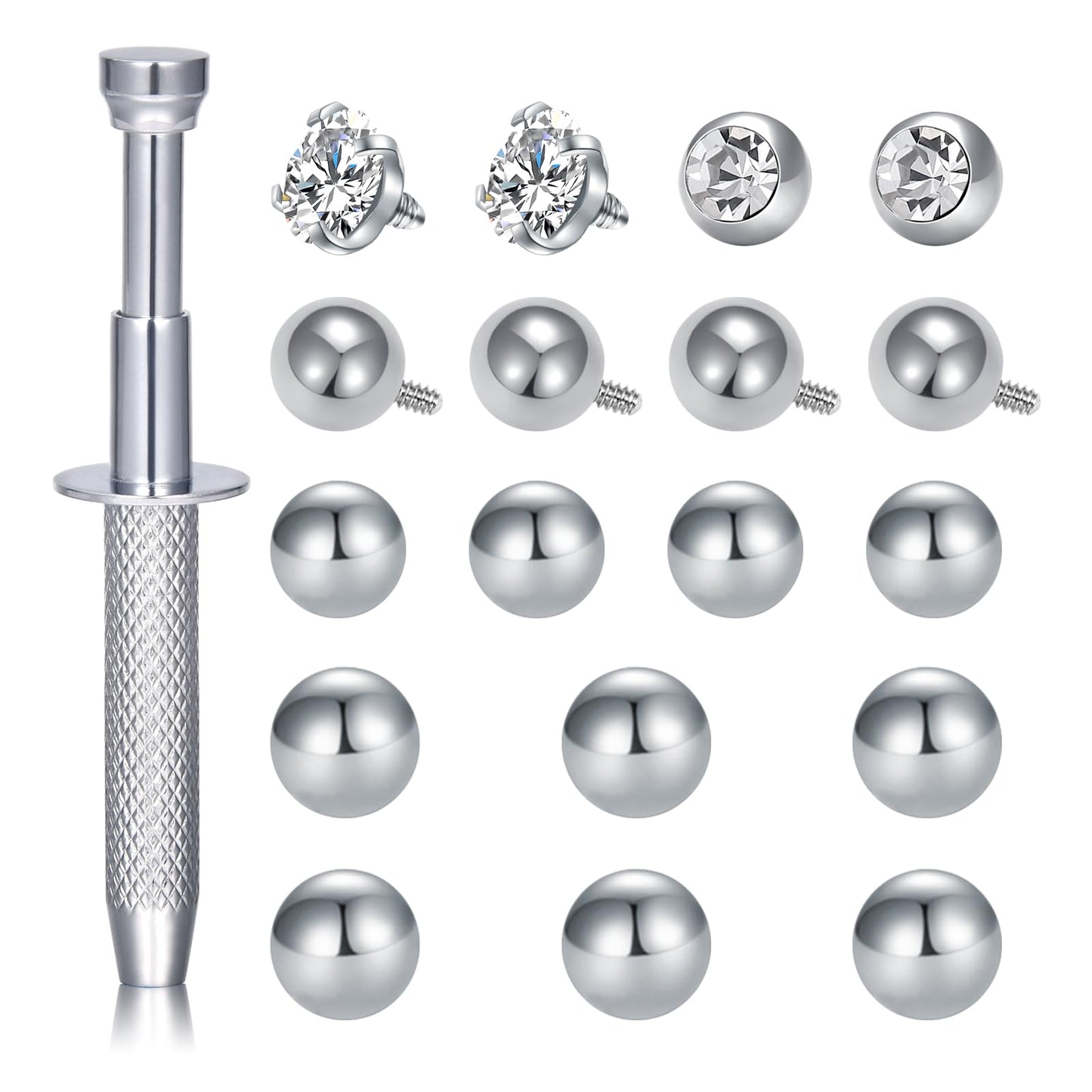QWALIT Piercing Assistant Tool Piercing Jewelry Ball Grabber Septum Ball Screw Tool for Changing Jewelry Piercings Screw on Tool