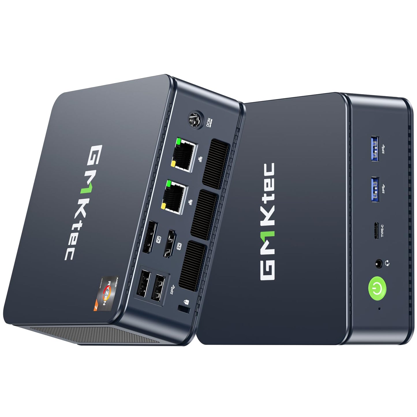 Gmktec M5 Plus Gaming Mini Pc Ryzen 7 5825U (Upgraded 7430U/ 5700U), 32Gb Ram 1Tb Ssd Dual Nic Lan 2.5Gbe Desktop Computers Offi