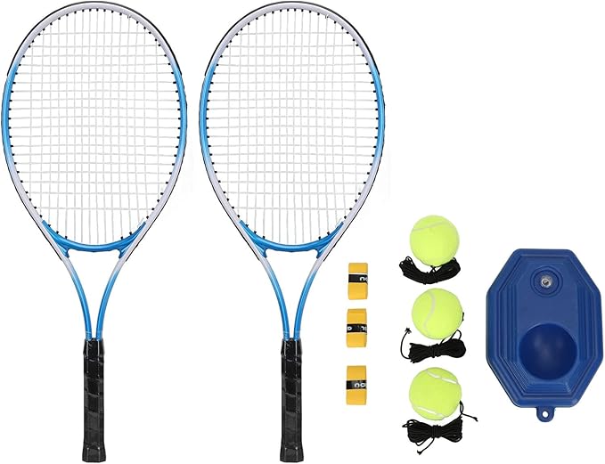 Keenso Tennis Trainer Oversize Portable Tennis Practice Set Tennis Practice Training Tool for All Ages Beginners (2 Racket...