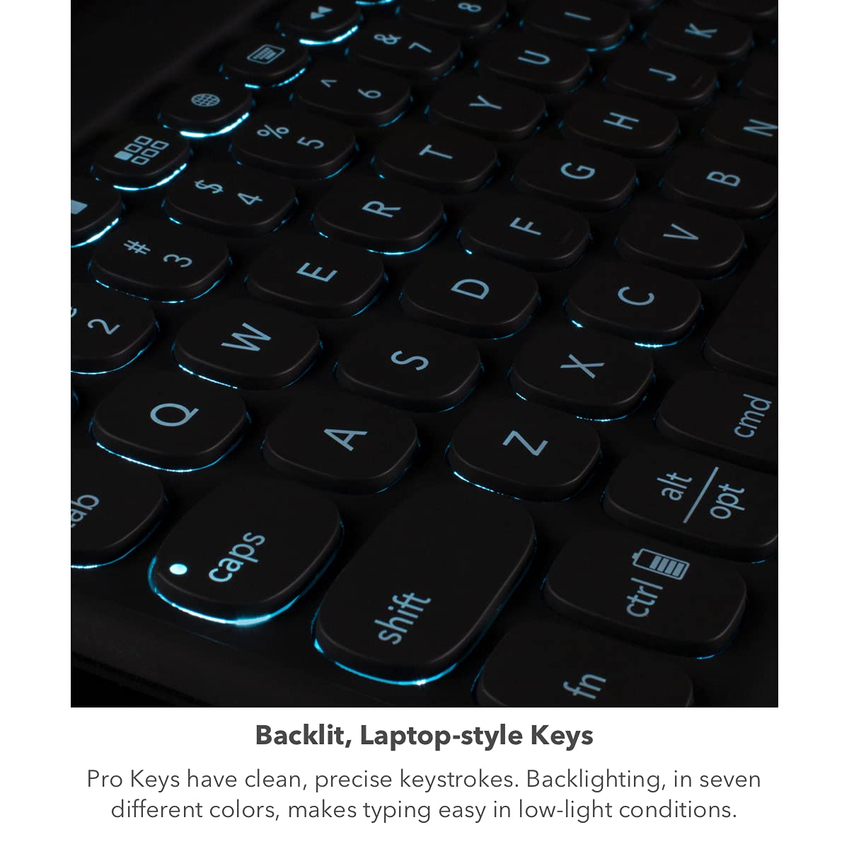 Zagg Pro Keys Wireless Keyboard With Trackpad And Detachable Case - Compatible With The Apple Ipad 10.2(Gen 9,8,7) - Charcoal