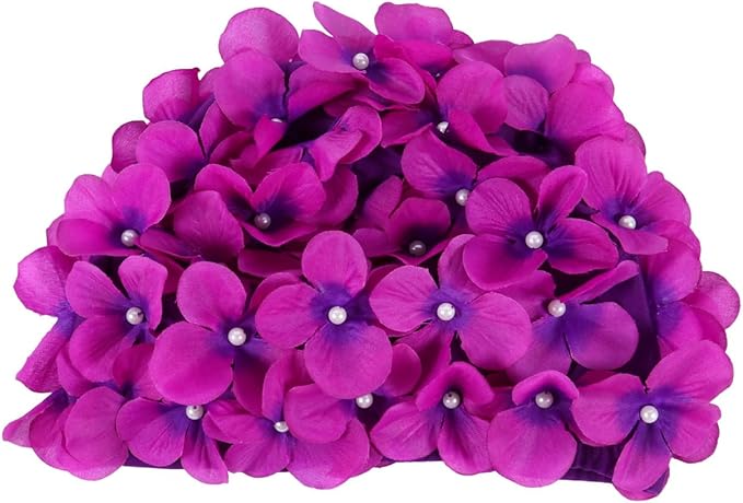 Didiseaon Swim Cap Petal Shower Cap for Women Girls Three-Dimensional Floral Petal Stylish Bathing Hat Retro Handmade Swim...