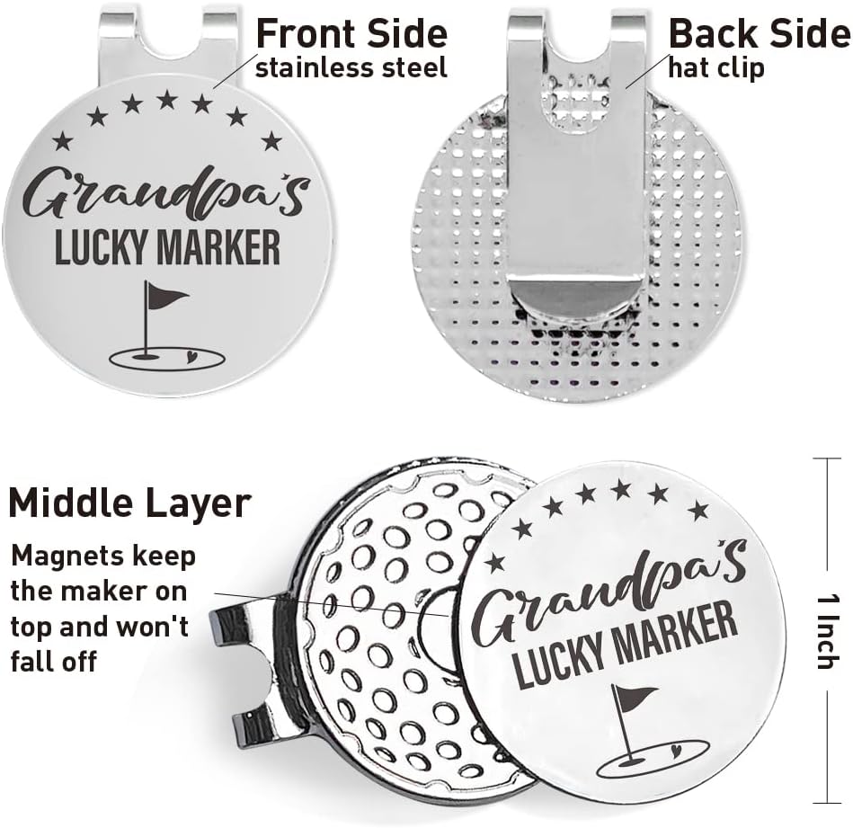 QVUXZ Golf Ball Marker Gifts for Men Women Golfers, Golf Lover Birthday Christmas, Golfing Gifts for Boyfriend Him