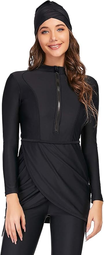 seafanny Women Muslim Swimwear Long Sleeve Burkini Full Cover Hijab Modest Swimsuit