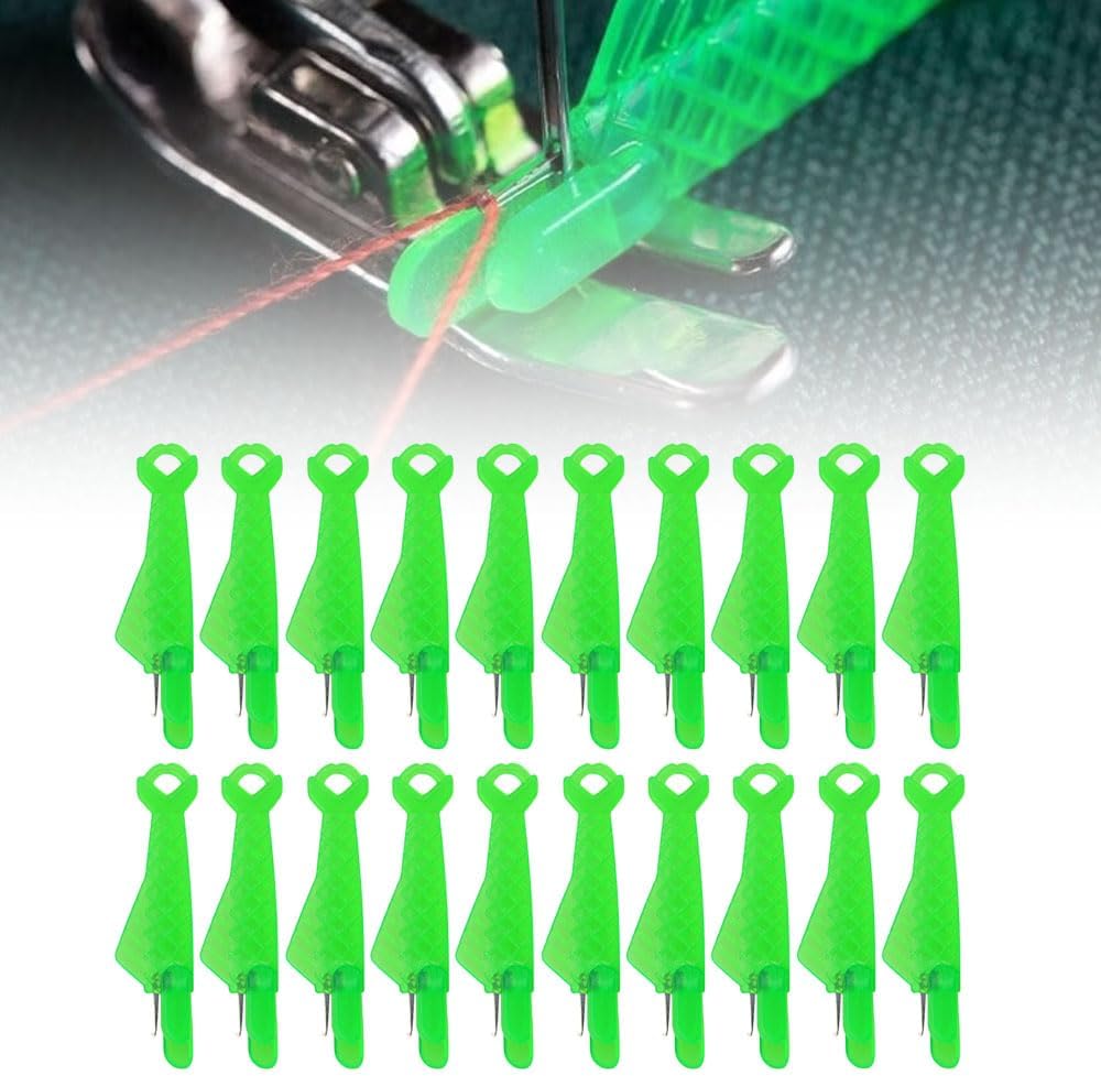 Automatic Sewing Needle Threader, Fish Type Sewing Machine Needle Threader, Simple Hand Sewing Needle Sewing Tool Set for Sewing Supplies (20 pcs)