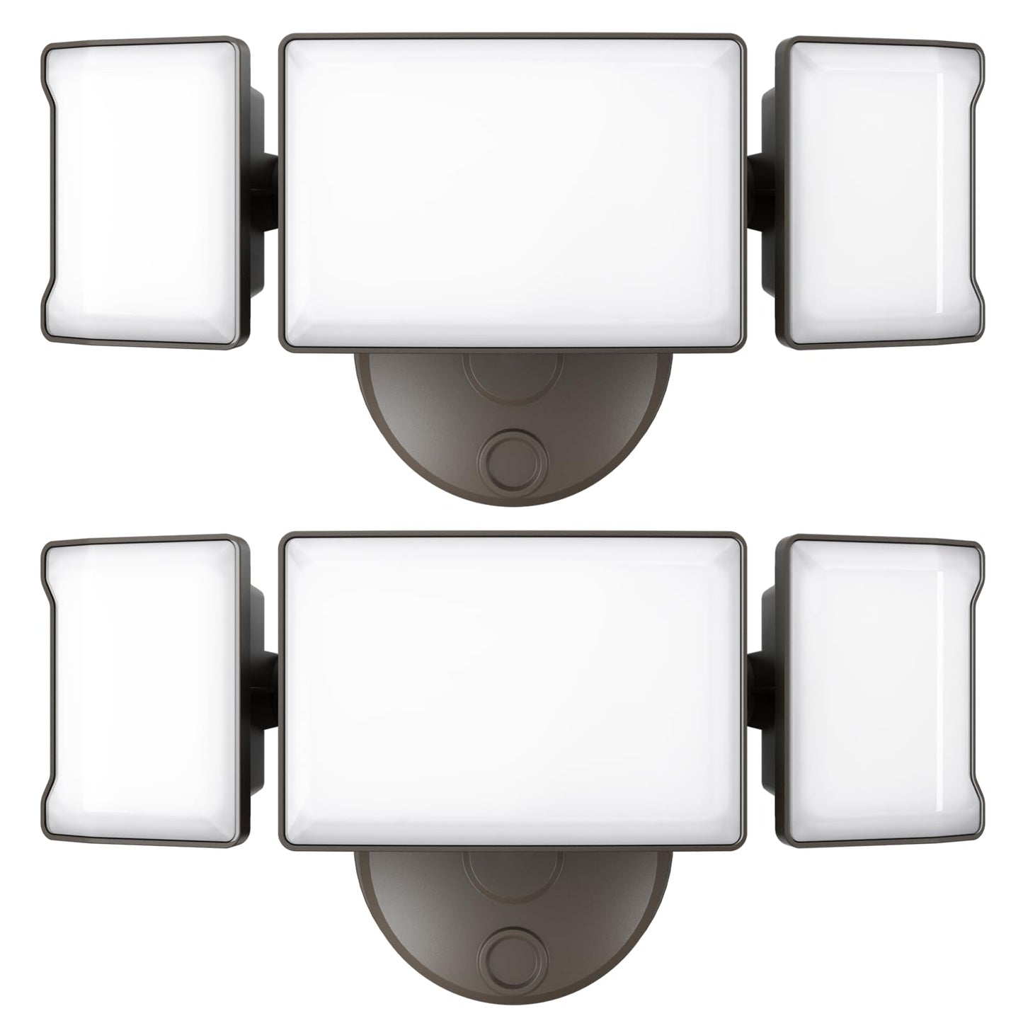 Olafus 60W LED Flood Lights 6000LM, IP65 Waterproof, Brown, Model BDB55-3, 2 Pack for Outdoor, Garage, Wall/Eave Mount