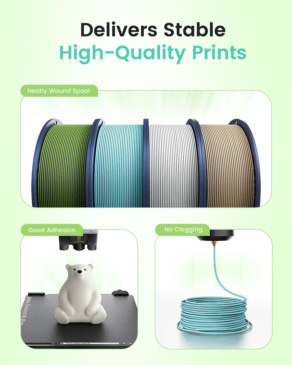 SUNLU Matte PLA Filament 1.75mm, 1kg(2.2lbs) 3D Printer Filament, Smooth Matte Finish, Less Brittle, Reduced Layer Line Appearance, Black