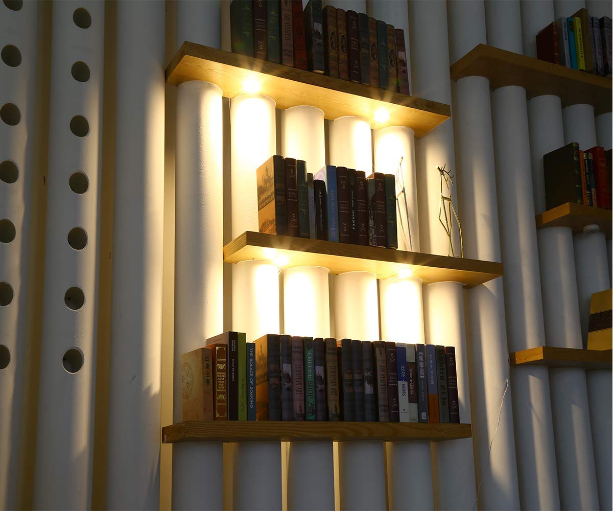 WOBANE LED Puck Lights Kit, Dimmable Under Cabinet Lighting, 700lm, 2700K Warm White, 4 Pack, Silver Housing, Model CS211