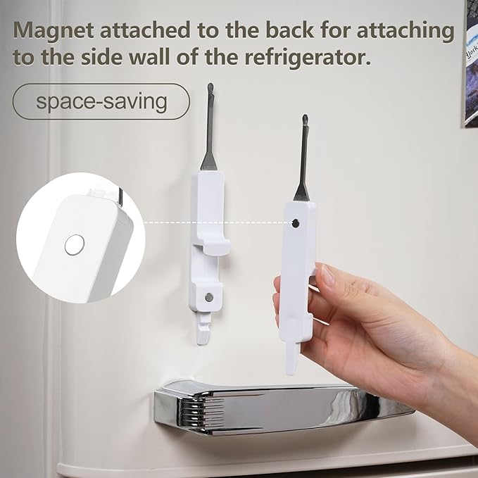 Mason Jar Opener with Magnets,Easy Release Vacuum Seal on Wide Mouth and Regular Mouth Lids,Jelly cover opener,Yogurt lids opener,Pulltab cans opener,3 in 1 Multifunctional Canning lid Opener.2pcs